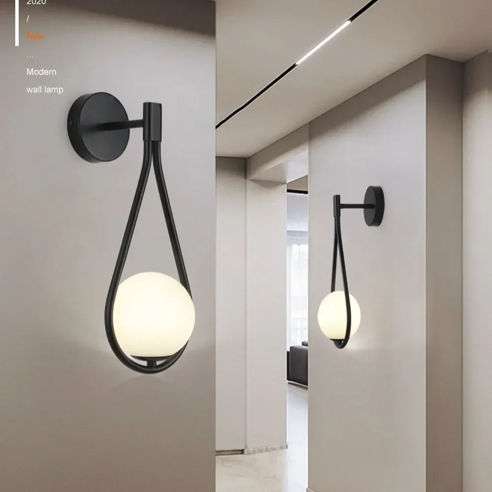Nordic Creative Luxury Glass Ball LED Wall lamp Living room Metal Modern Minimalist Bedside Wall light Bedroom Lighting Fixtures
Nordic Creative Luxury Glass Ball LED Wall lamp Living room Metal Modern Minimalist Bedside Wall light Bedroom Lighting Fixtures