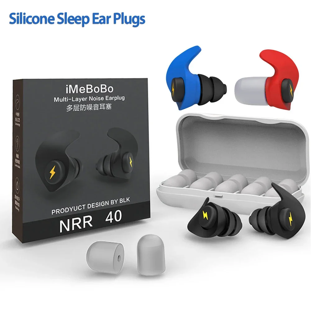 

Ear Plugs Sleep Silicone Black Soundproof Tapones Oido Ruido Noise Reduction Filter For Ears Earplug Soft Foam Sleeping Earplugs