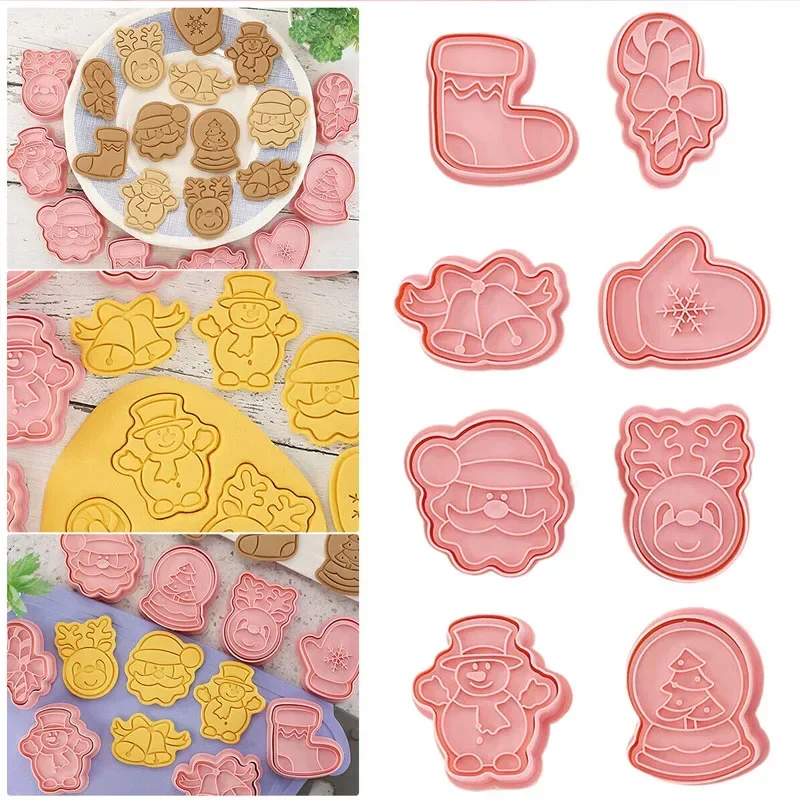 8PCS Christmas Cookie Molds Snowman Christmas Tree Three-dimensional Biscuit Cake Baking Tools Stamp DIY Dessert Mold
8PCS Christmas Cookie Molds Snowman Christmas Tree Three-dimensional Biscuit Cake Baking Tools Stamp DIY Dessert Mold