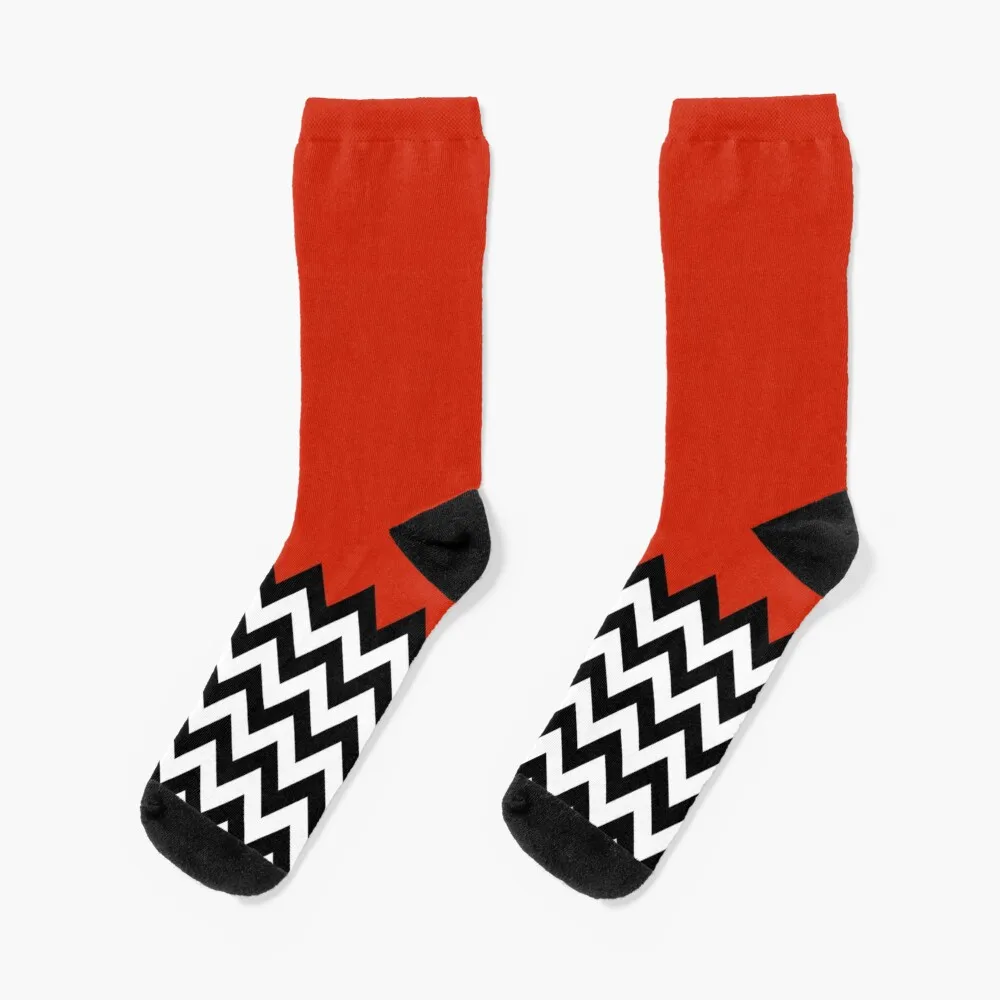 

Black Lodge (Twin Peaks) inspired graphic Socks custom floor happy colored Ladies Socks Men's