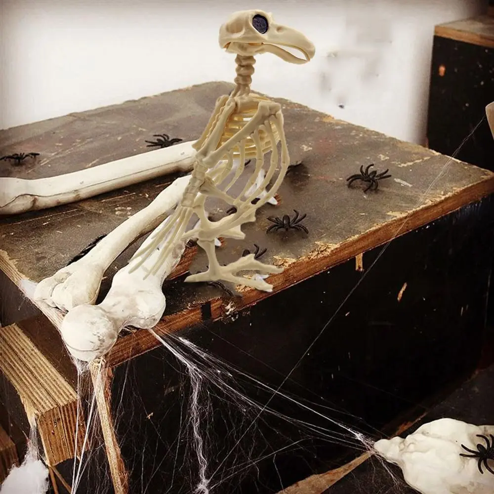 

New Plastic Halloween Prop Horror Skeleton Raven Animal Skeleton Bones Crow Skeleton Halloween Decoration