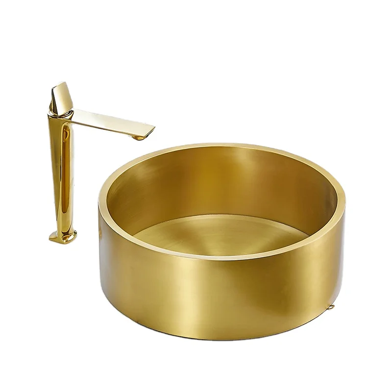 304 Stainless Steel Golden Round Wash Basin for Hotel above Counter Bathroom Basin Bar Art Basin
304 Stainless Steel Golden Round Wash Basin for Hotel above Counter Bathroom Basin Bar Art Basin