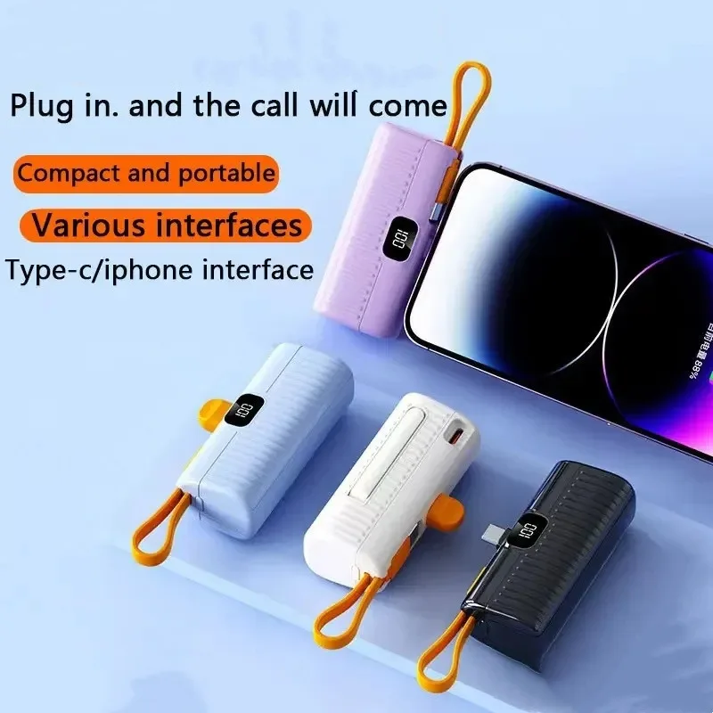 1-in-2 mini power pack, built-in cable, digital screen, external battery, Android and iPhone laptop charger
1-in-2 mini power pack, built-in cable, digital screen, external battery, Android and iPhone laptop charger