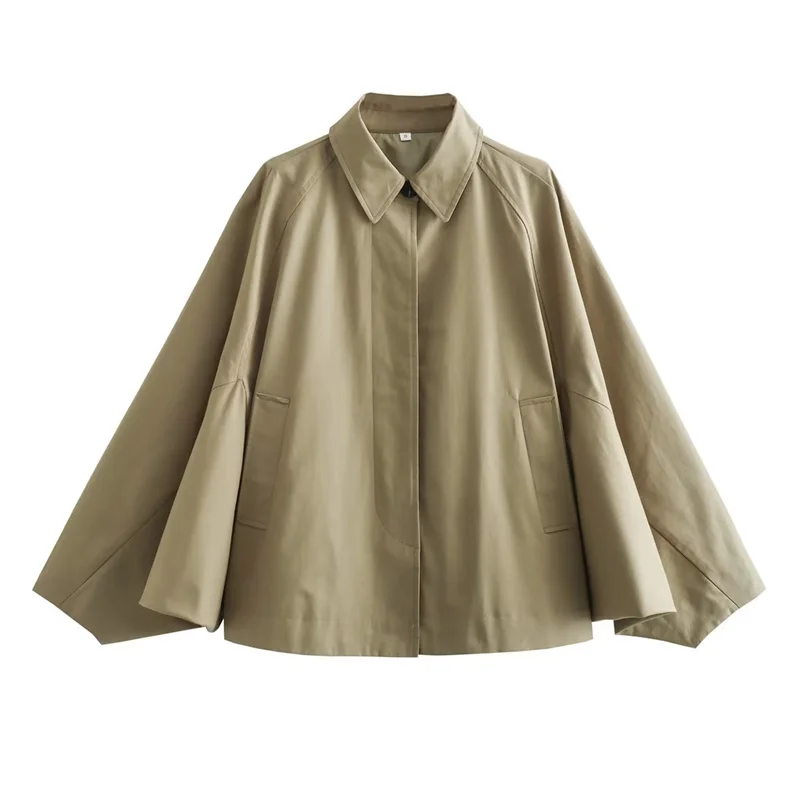 2023 New Women Cape Style Super Loose Long Sleeve Coat Spring&Autumn Fashion High Street Versatile Casual Coat
2023 New Women Cape Style Super Loose Long Sleeve Coat Spring&Autumn Fashion High Street Versatile Casual Coat