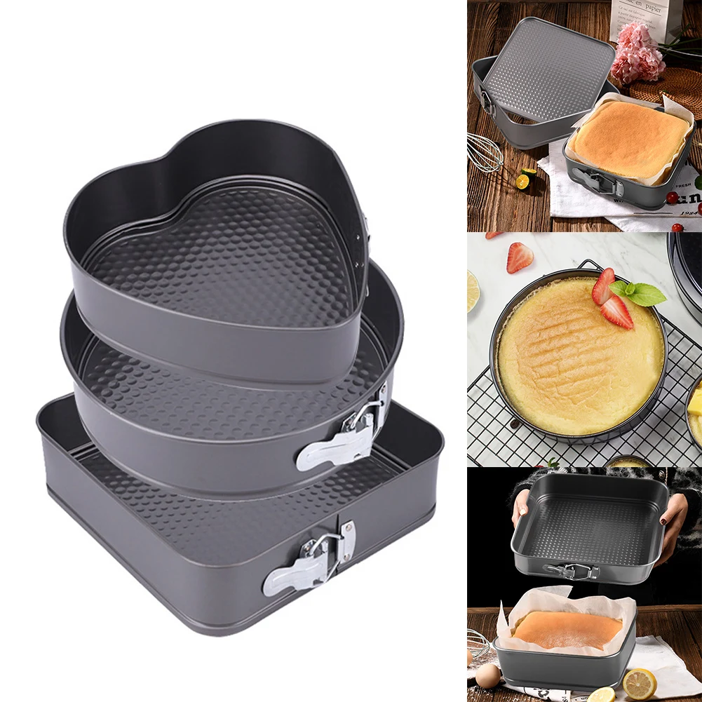 1Pc Carbon Steel Baking Mold Professional Cake Pan Spring Form Square Round Love Heart Shaped Cake Bread Pan Baking Accessories
1Pc Carbon Steel Baking Mold Professional Cake Pan Spring Form Square Round Love Heart Shaped Cake Bread Pan Baking Accessories