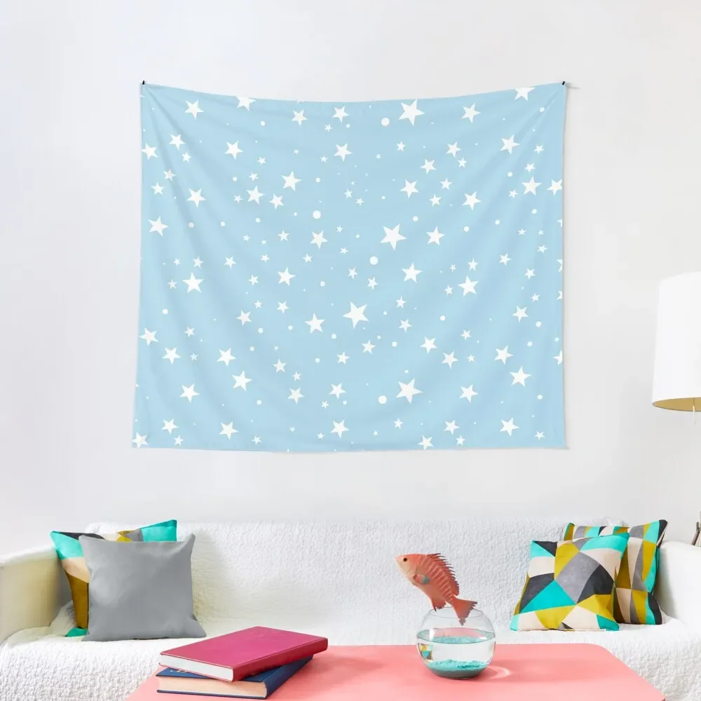 

Маскарадный гобелен голубого цвета с изображением звездного неба, с абстрактными звездами, подарок, симпатичный Декор для комнаты, домашний гобелен