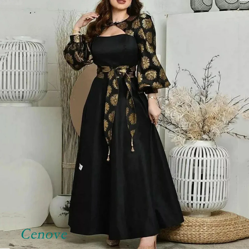 Cenove Arab Dubai Black Long Sleeves Prom Dress With Popular Style Evening Summer Bow Band Elegant Party Dress For Women 2023
Cenove Arab Dubai Black Long Sleeves Prom Dress With Popular Style Evening Summer Bow Band Elegant Party Dress For Women 2023