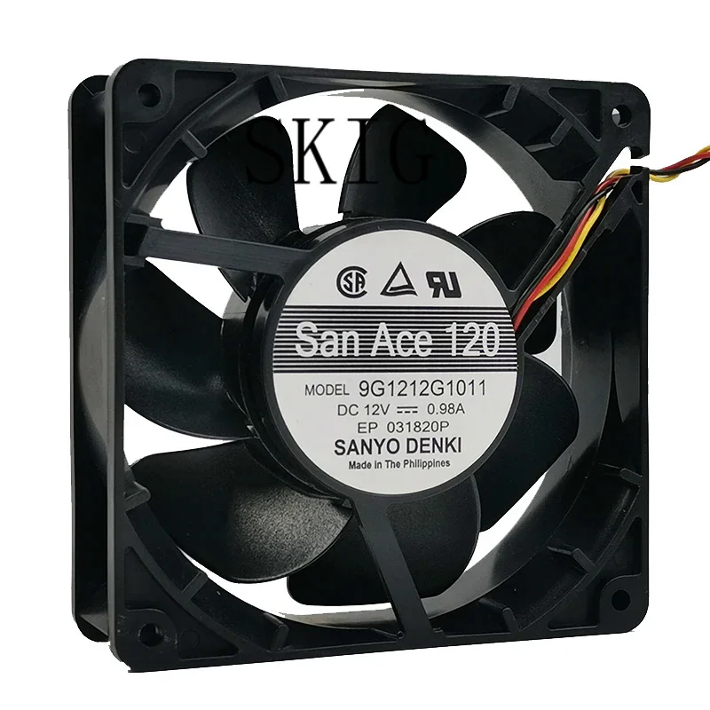 

Новый вентилятор ЦП для San Ace 120 9G1212G1011 12В 0.98A 12038 осевой преобразователь частоты потока охлаждающий вентилятор 120*120*38 мм