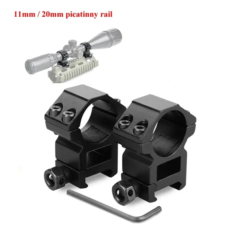 

1Pair Hunting Rifle Scope Mount Ring for Dia 25.4mm 30mm Tube Scopes 11mm 20mm Dovetail Picatinny Rail Mount Tactical Flashlight