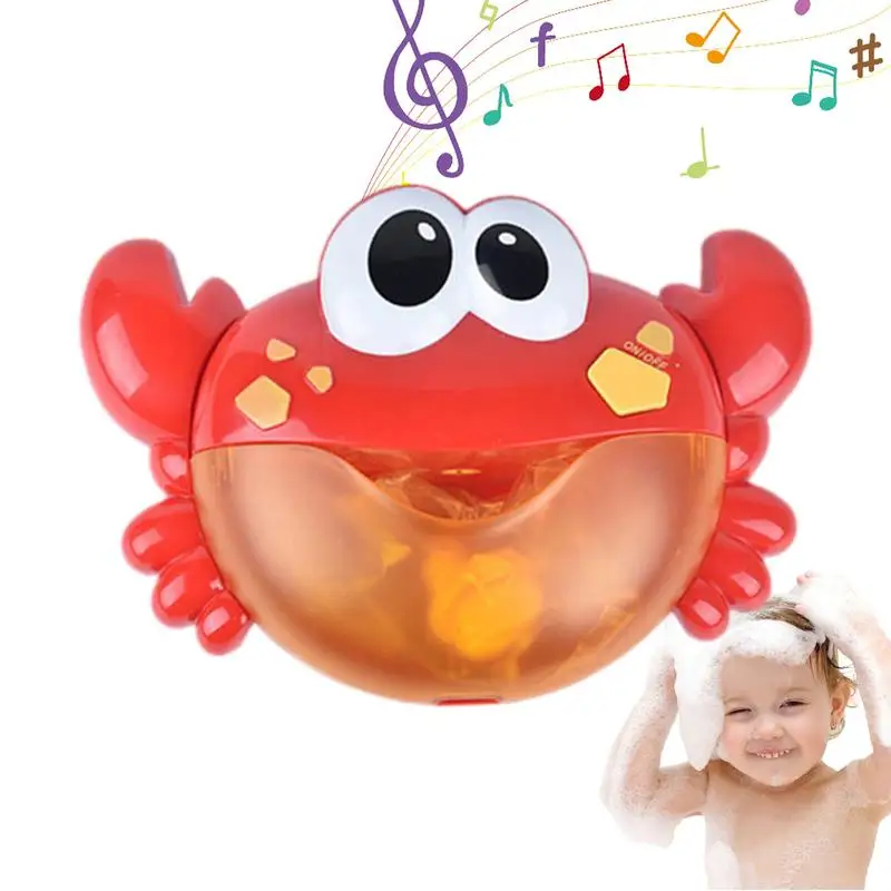 

Bubble Crab Bath Toy Baby Bath Toys Bubble Machine Bubble Maker Pool Swimming Bathtub Soap Machine Funny Crabs Bath Music Bubble