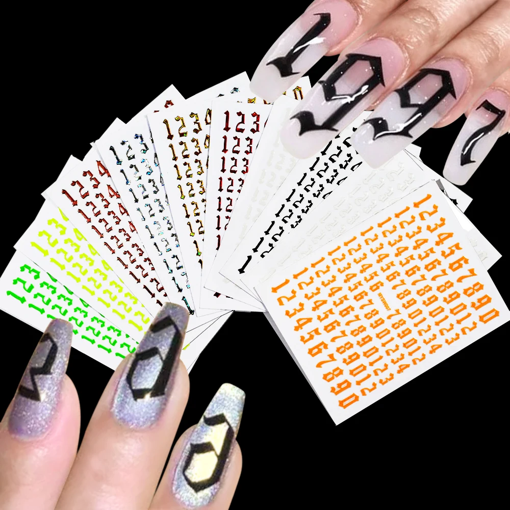 3D Laser Number Nail Stickers 1PCS Glow In the Dark Decals 8*10cm Neon Self-Adhesive Nail Art Decorations for Manicure Accessory
3D Laser Number Nail Stickers 1PCS Glow In the Dark Decals 8*10cm Neon Self-Adhesive Nail Art Decorations for Manicure Accessory