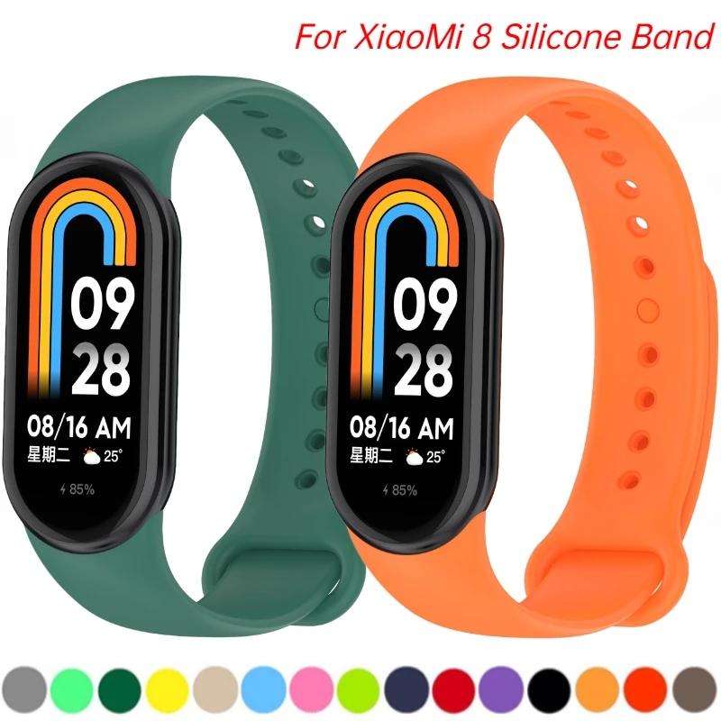 

Silicone Strap For Xiaomi Band 8 Sports Bracelet Wristband Miband 8 NFC Smart Watch Replacement For Mi band 8 Correa Accessories