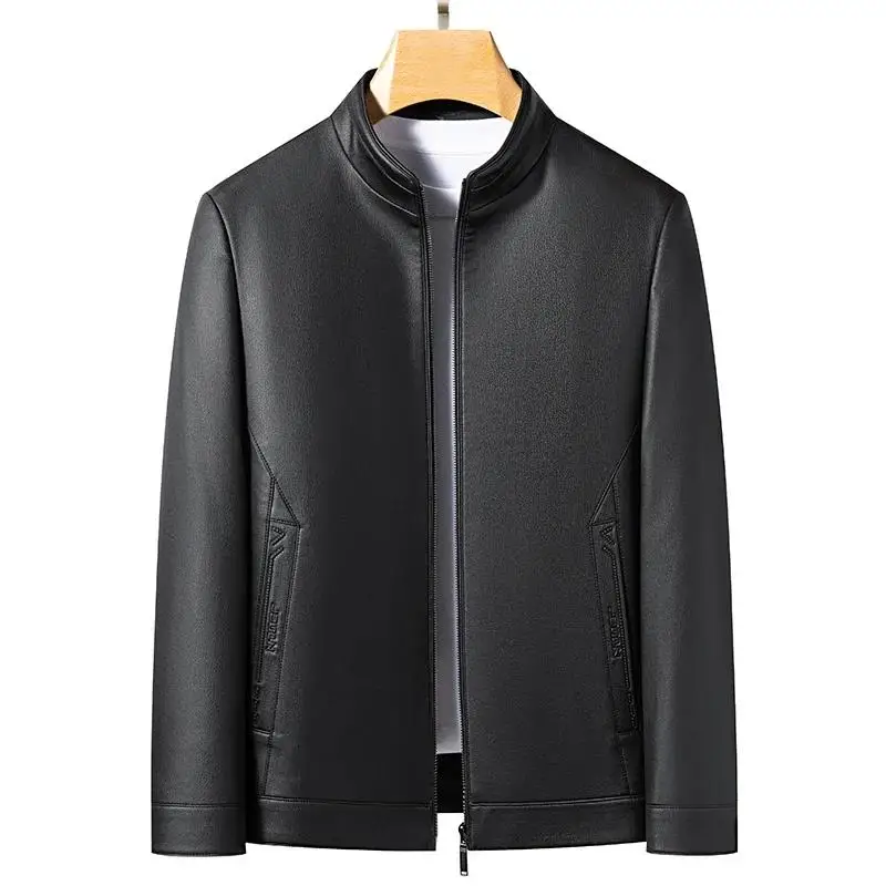men's clothing PU leather jacket men's stand collar solid color casual business long-sleeved motorcycle imitation leather jacket
men's clothing PU leather jacket men's stand collar solid color casual business long-sleeved motorcycle imitation leather jacket