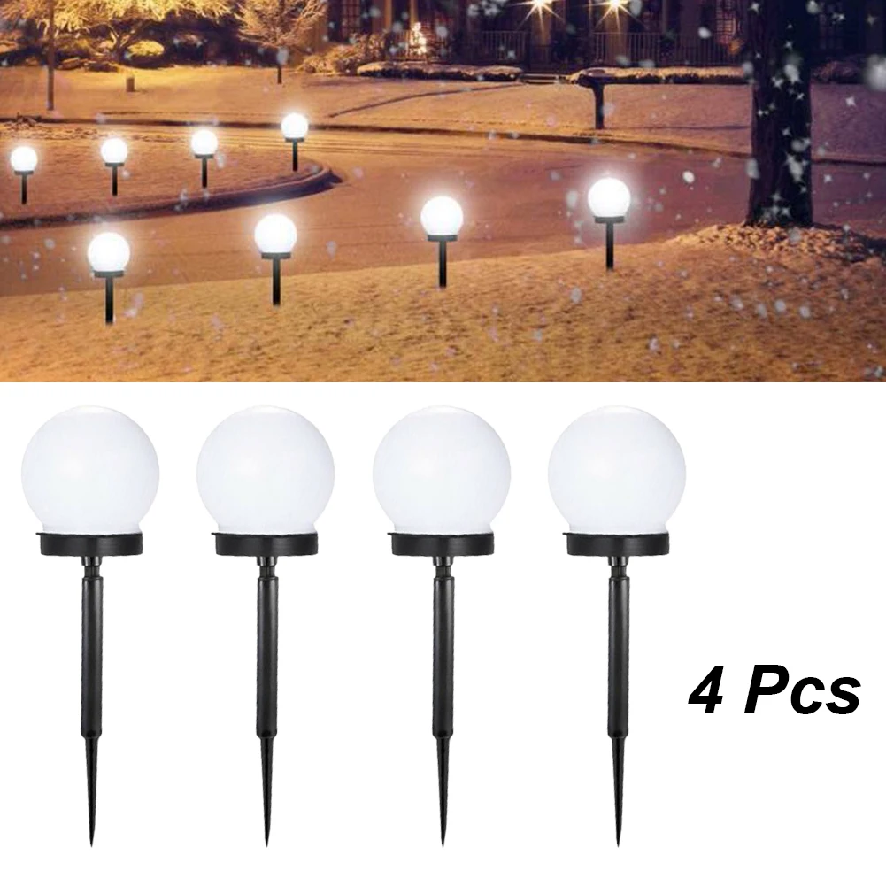 4pcs Solar Round Ball LED Light For Garden Path Ground Mini Street Lamp Decoration Lighting Security IP67 Waterproof 10x10x33cm
4pcs Solar Round Ball LED Light For Garden Path Ground Mini Street Lamp Decoration Lighting Security IP67 Waterproof 10x10x33cm
