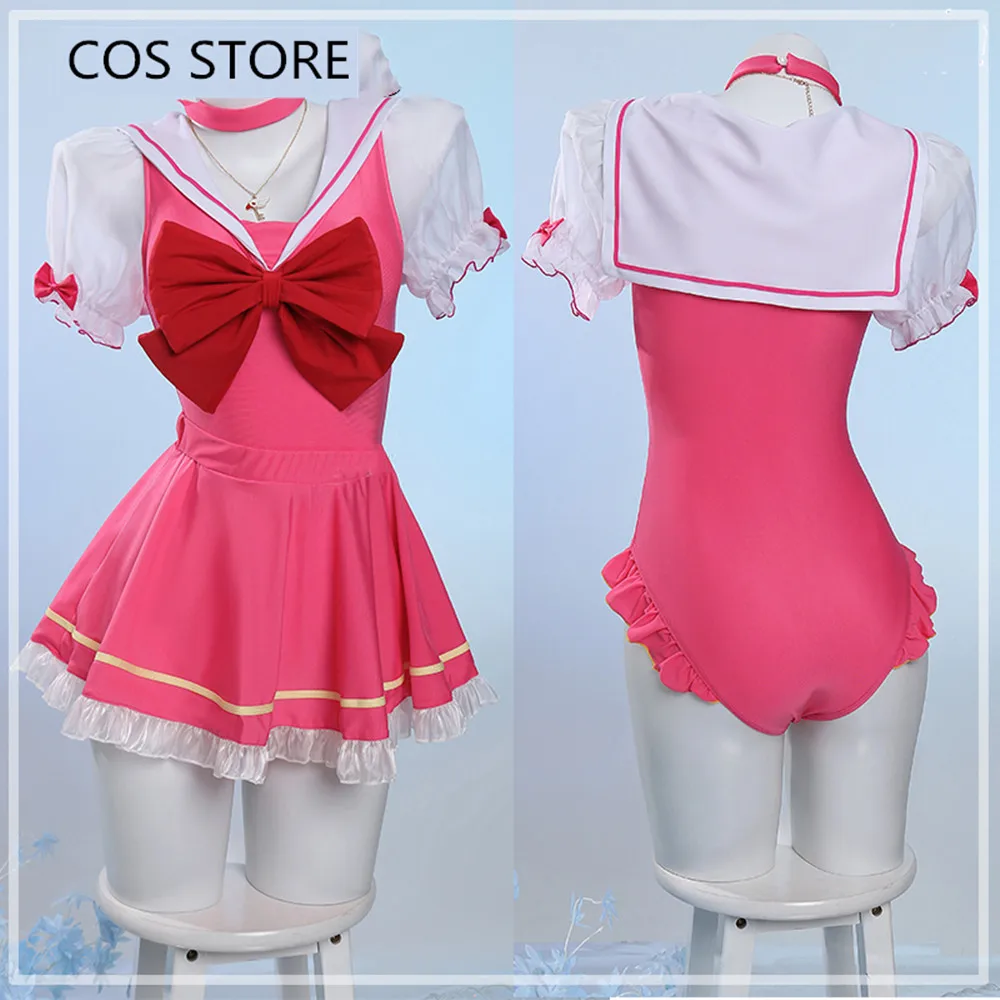 Anime Cardcaptor Sakura Kinomoto Sakura Cosplay Costume Sweet Swimsuit Conservative Swimwear Students Role Play Clothing
Anime Cardcaptor Sakura Kinomoto Sakura Cosplay Costume Sweet Swimsuit Conservative Swimwear Students Role Play Clothing