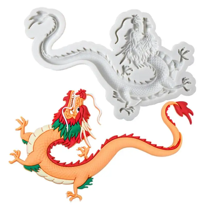 

3D Dragon Fondant Molds Slicone Molds For Cake Decorating Tools Cupcake Chocolate Clay Moulds Pastry Kitchen Baking Accessories