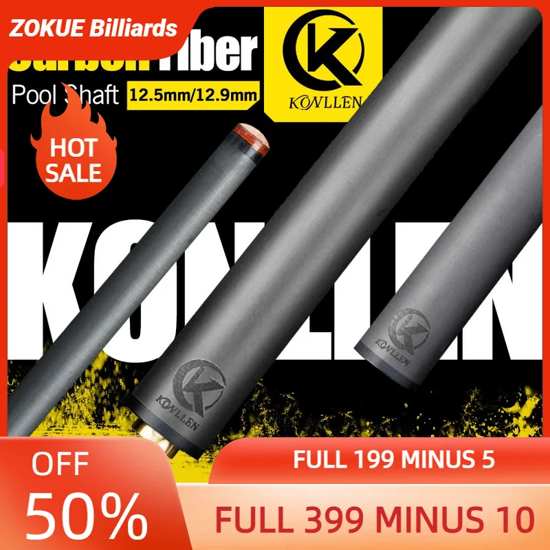 

NEW KONLLEN Carbon Fiber Forearm Billiard Pool Cue Stick Shaft 3/8*8 Radial 3/8*10 Uni-loc Joint Single Shaft 10.5/11.5/12.5mm