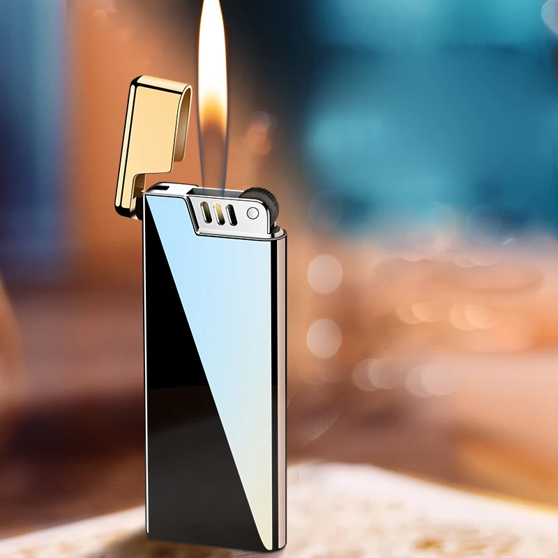 Personalized Metal Ultra-thin Lighter Butane Gas Lighters Retro Grinding Wheel Lighter Open Flame Mini Cigarette Lighter gift
Personalized Metal Ultra-thin Lighter Butane Gas Lighters Retro Grinding Wheel Lighter Open Flame Mini Cigarette Lighter gift