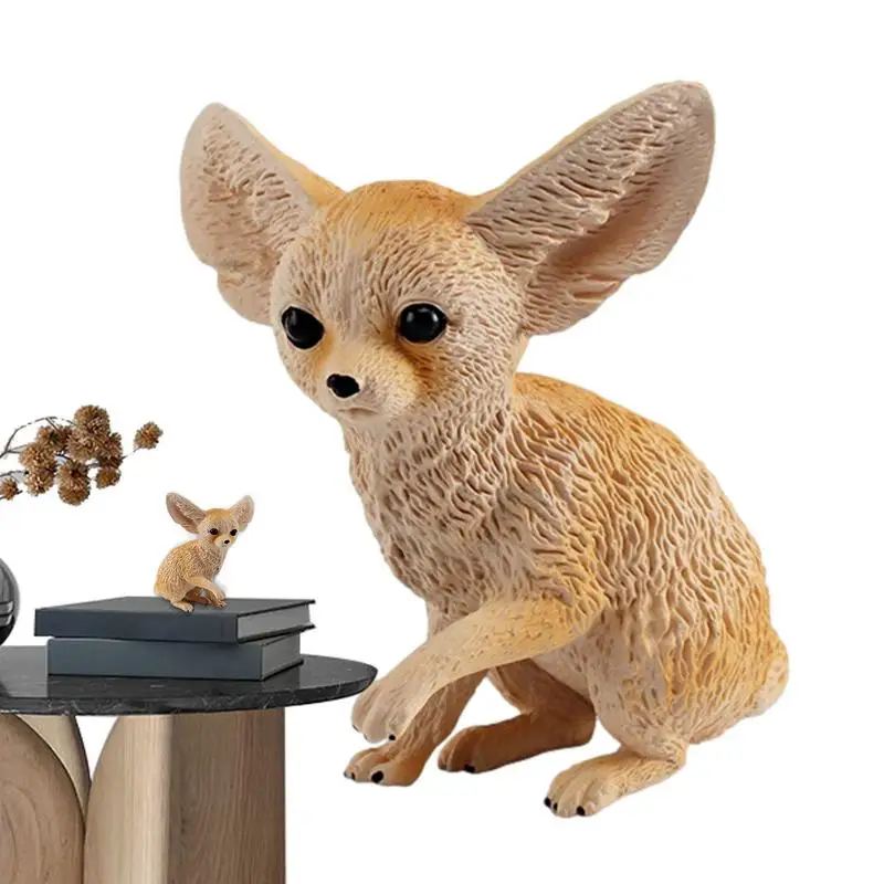 

Fox Figurine Simulated Forest Fox Statue With Vivid Large Ears Home Decor Products For Bedroom Living Room Entrance Hall Study