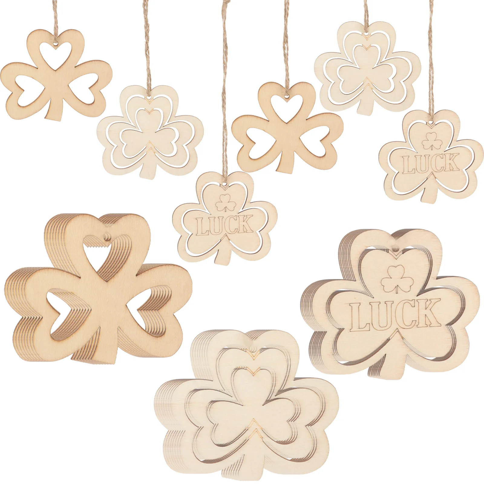 30 Pcs Small Pendant Home Decor Hanging Decorate Blank DIY Pendants Shamrock Unfinished Wooden Slice Boxwood Party
30 Pcs Small Pendant Home Decor Hanging Decorate Blank DIY Pendants Shamrock Unfinished Wooden Slice Boxwood Party