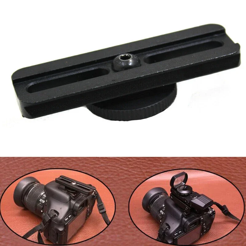 

Aluminum Adjustable DSLR Camera Flash Hot Shoe 20mm Rail Picatinny Mount Adapter for Red Dot View Finder & Optics Scope Sight