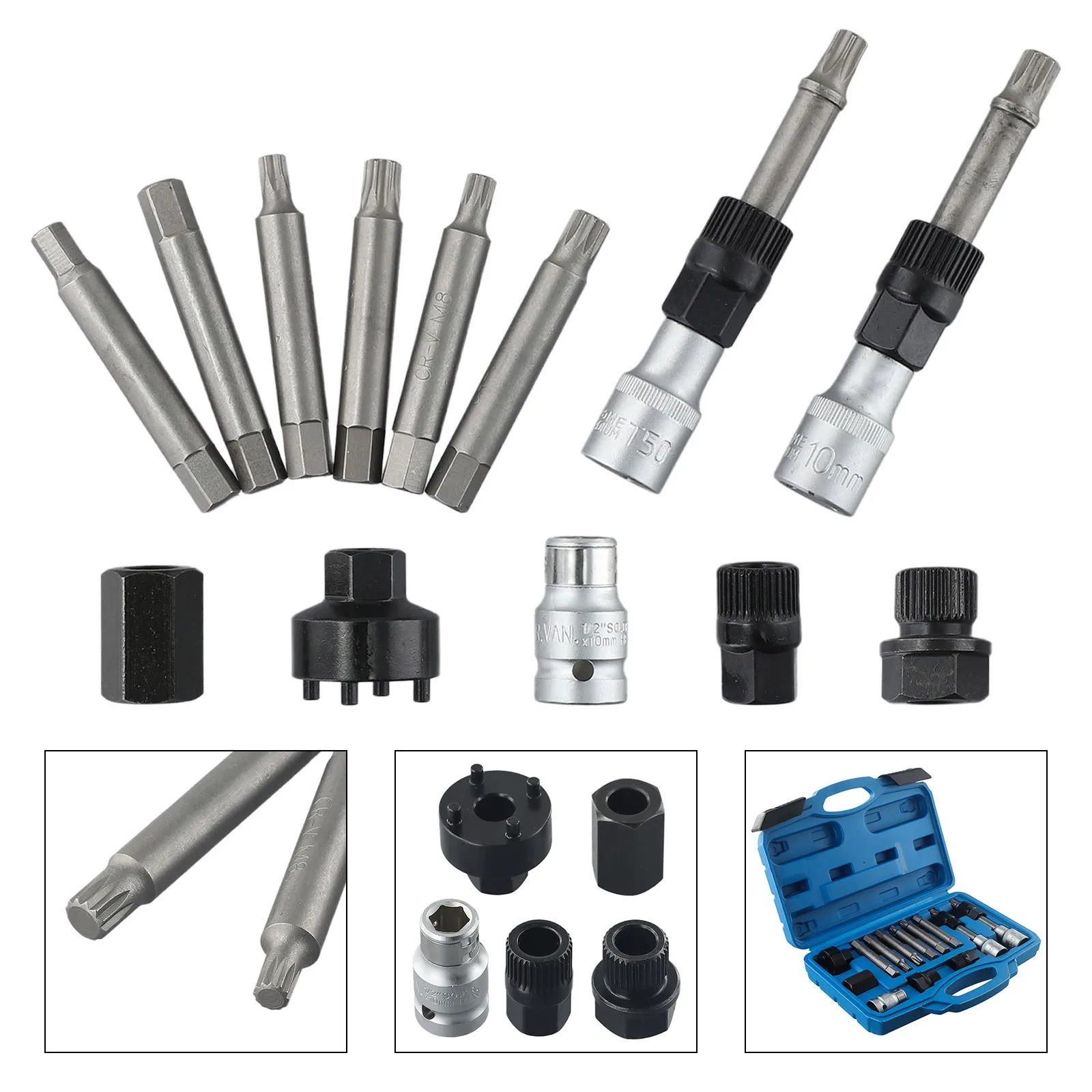 Professional Grade 13pcs Alternator Freewheel Pulley Removal Engine Tool Set Ensures Precise Pulley Replacement
Professional Grade 13pcs Alternator Freewheel Pulley Removal Engine Tool Set Ensures Precise Pulley Replacement
