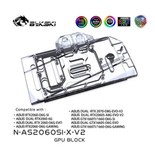 

Bykski GPU Water Cooling Block for ASUS RTX2060/GTX1660 O6G GAMING,Full Cover Water Cooling Cooler,N-AS2060SI-X-V2