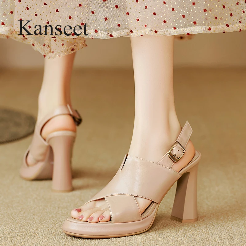 Kanseet High Quality Women Sandals Summer Open-Toed Genuine Leather Platform Shoes Elegant High Heels Party Dress Lady Footwear
Kanseet High Quality Women Sandals Summer Open-Toed Genuine Leather Platform Shoes Elegant High Heels Party Dress Lady Footwear