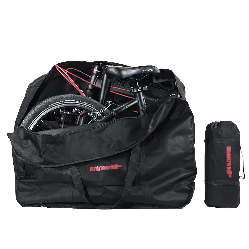 

20 Inch Folding Bike Bag Loading Vehicle Carrying Bag Pouch Packed Car Thickened Portable Pack(Black)