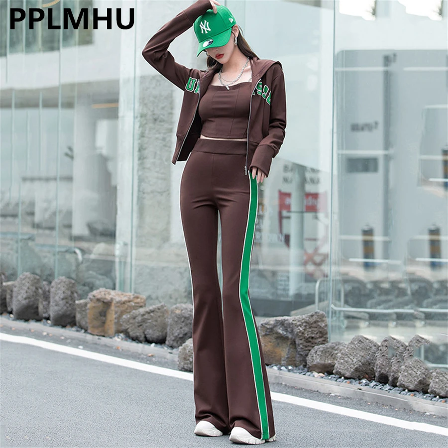 Casual Printed Patchwork Zip Up Outfits Korean Hooded Short Coats Side Stripe Flare Pants 2 Pieces Sets Streetwear Tracksuits
Casual Printed Patchwork Zip Up Outfits Korean Hooded Short Coats Side Stripe Flare Pants 2 Pieces Sets Streetwear Tracksuits