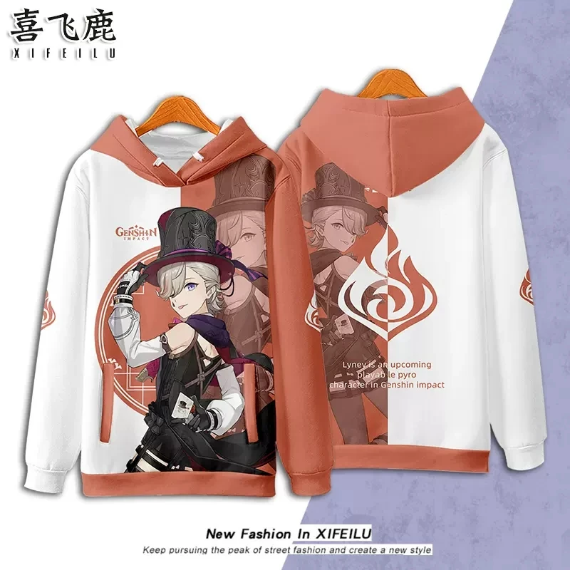Anime Game Genshin Impact Lyney Hooded Hoodie Sweatshirt Coat Cosplay Costume Men Women Student Loose Pullover Tops
Anime Game Genshin Impact Lyney Hooded Hoodie Sweatshirt Coat Cosplay Costume Men Women Student Loose Pullover Tops