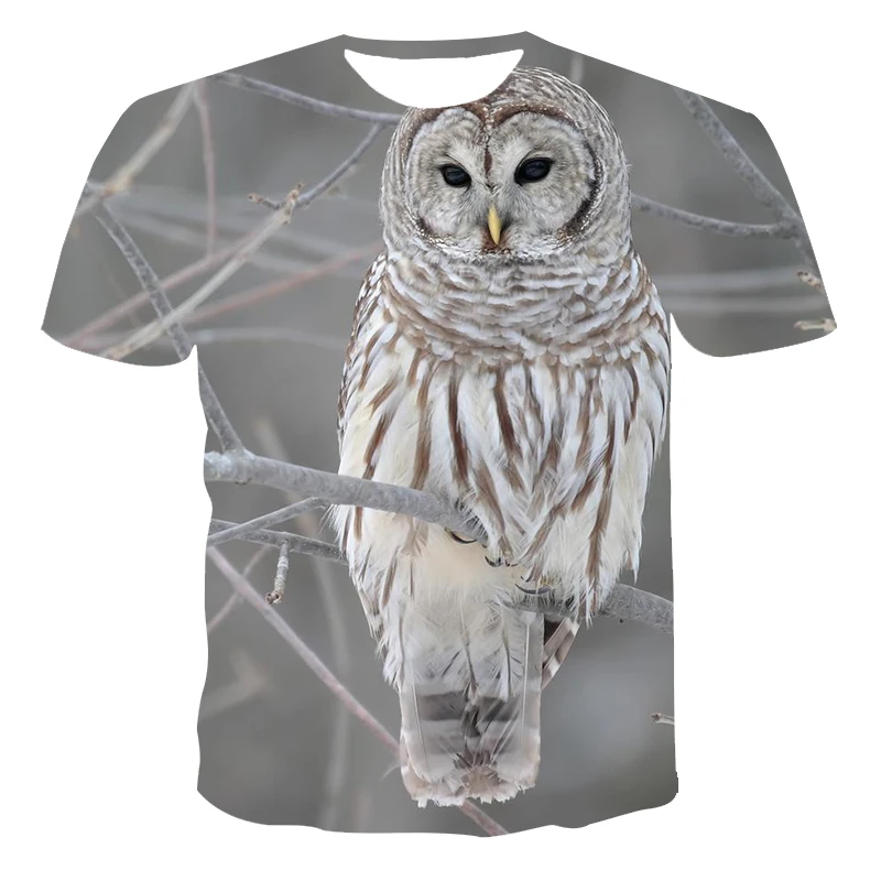 

Newest Animal Owl Series For Spring And Summer Men And Women 3D Printing Fashion Popular Sports T-Shirt