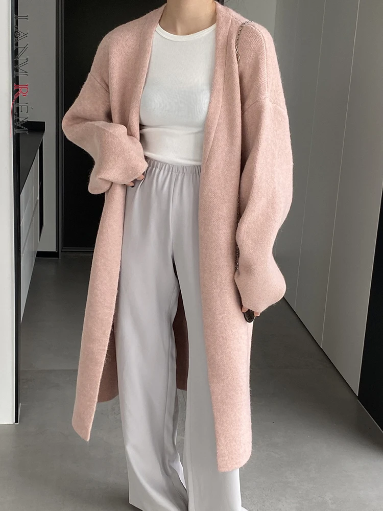 LANMREM Casual Knitted Mid Length Cardigan Women Long Sleeves Solid Color Loose Sweater Coat 2023 Winter New Clothing 2AA2817
LANMREM Casual Knitted Mid Length Cardigan Women Long Sleeves Solid Color Loose Sweater Coat 2023 Winter New Clothing 2AA2817
