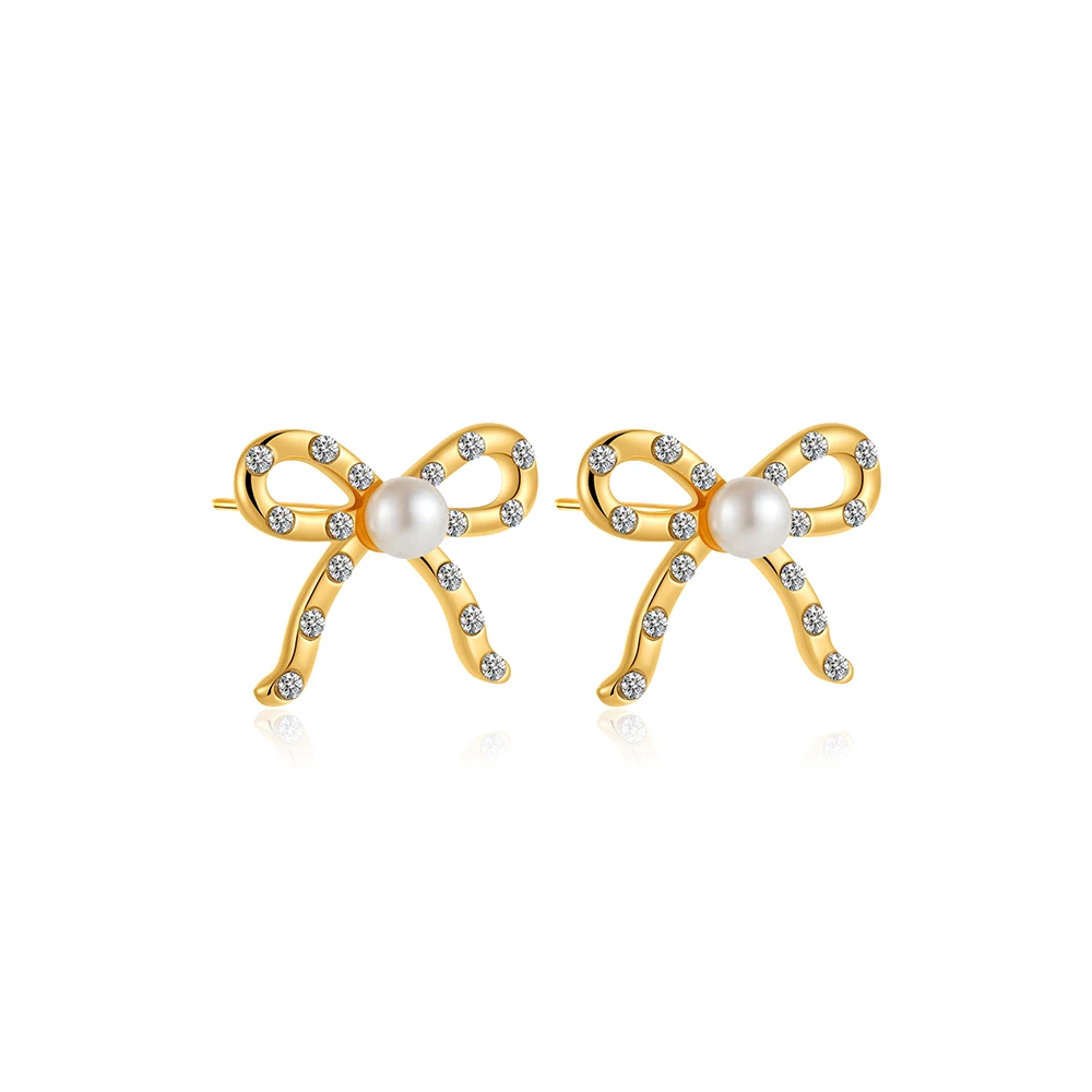 New Trendy Bow Knot Shape Fashion Cute Charm Stud Earrings For Women Shiny CZ Zircon Earring Luxury Jewelry Daily Party Gifts 20 Sb73b5299be0145589f138016fefdabe2v