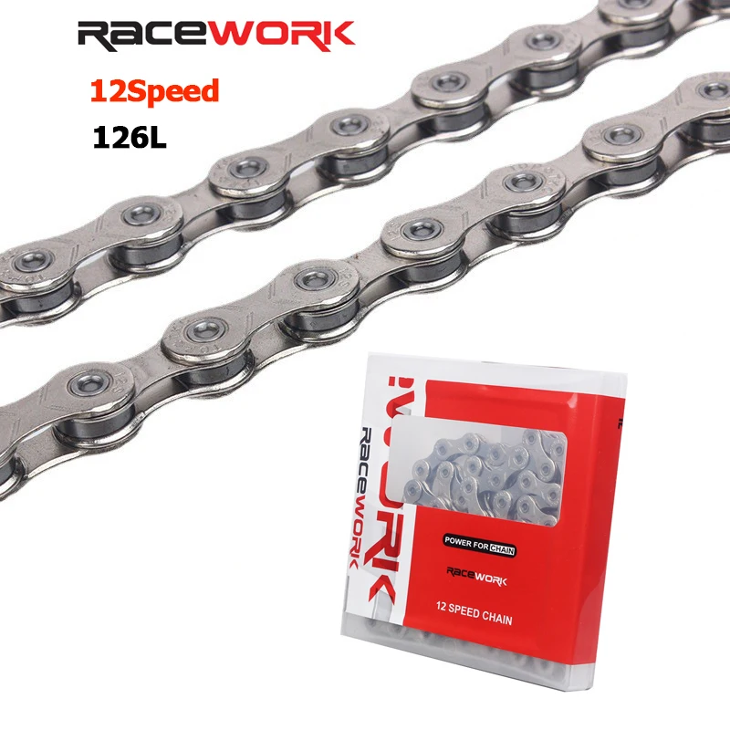 RACEWORK MTB Bike Chain 12 Speed Mountain Road Bicycle Chain Silver 126 Links With Quick Link for Shimano SRAM Campagnolo System
RACEWORK MTB Bike Chain 12 Speed Mountain Road Bicycle Chain Silver 126 Links With Quick Link for Shimano SRAM Campagnolo System