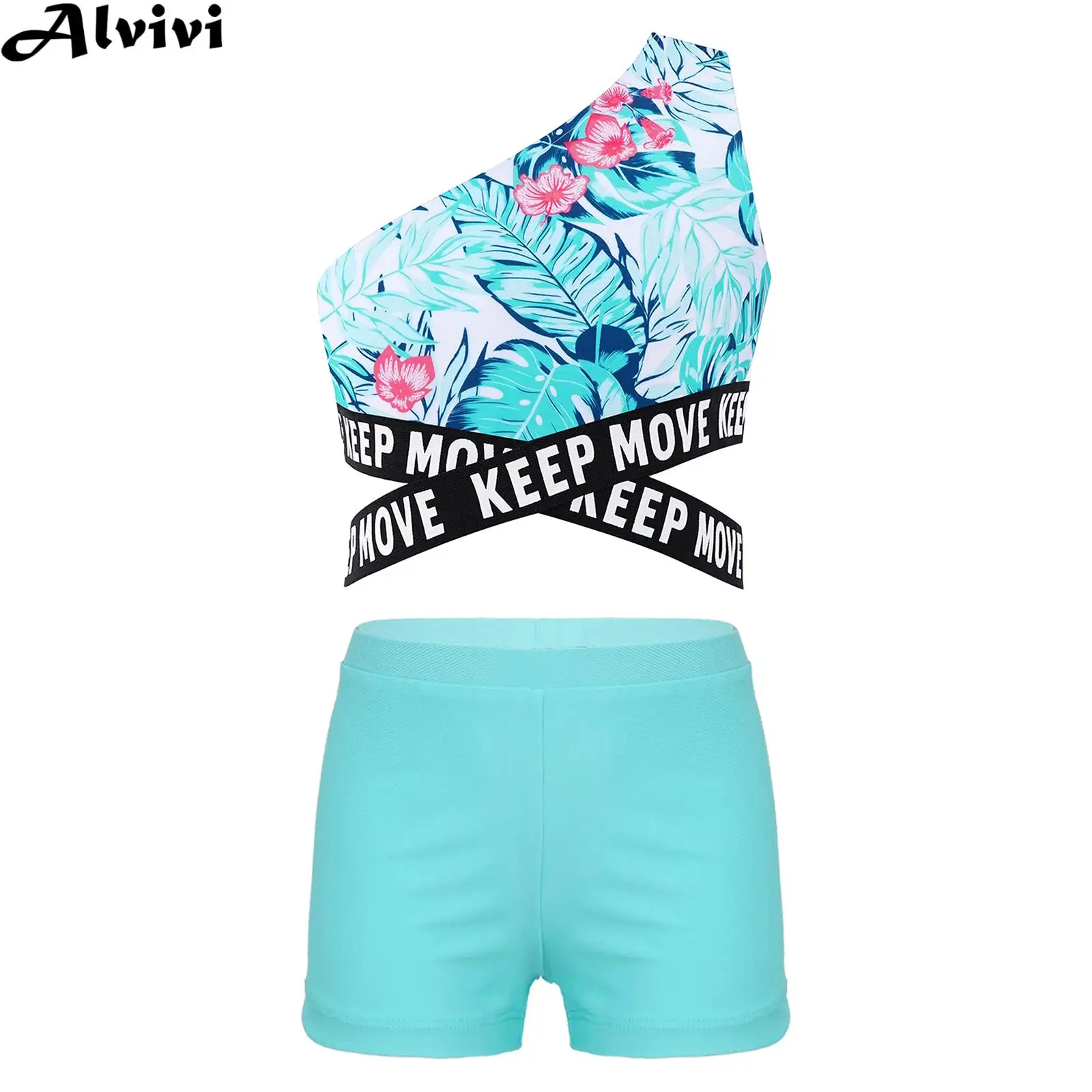 Kids Girls Swimwear Swimsuit Set Single Shoulder Criss Cross Print Crop Top with Shorts Beach Pool Party Water Park Bathing Suit 
Kids Girls Swimwear Swimsuit Set Single Shoulder Criss Cross Print Crop Top with Shorts Beach Pool Party Water Park Bathing Suit