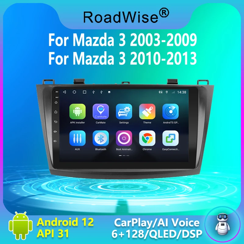 8+256 Android Car Radio Carplay For Mazda 3 2004 - 2009 2010 2011 2012 2013 Multimedia 4G Wifi GPS 2Din DVD DSP Autoradio Stereo 
8+256 Android Car Radio Carplay For Mazda 3 2004 - 2009 2010 2011 2012 2013 Multimedia 4G Wifi GPS 2Din DVD DSP Autoradio Stereo