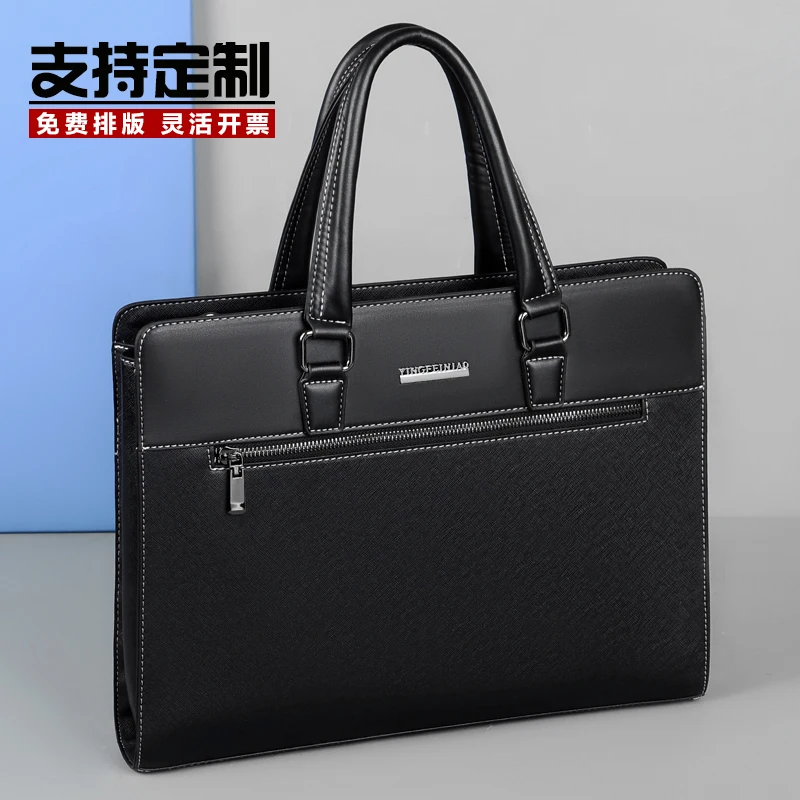 Customized logo for briefcase, business A4 file bag, handbag, office computer bag, large capacity crossbody back 9910
Customized logo for briefcase, business A4 file bag, handbag, office computer bag, large capacity crossbody back 9910