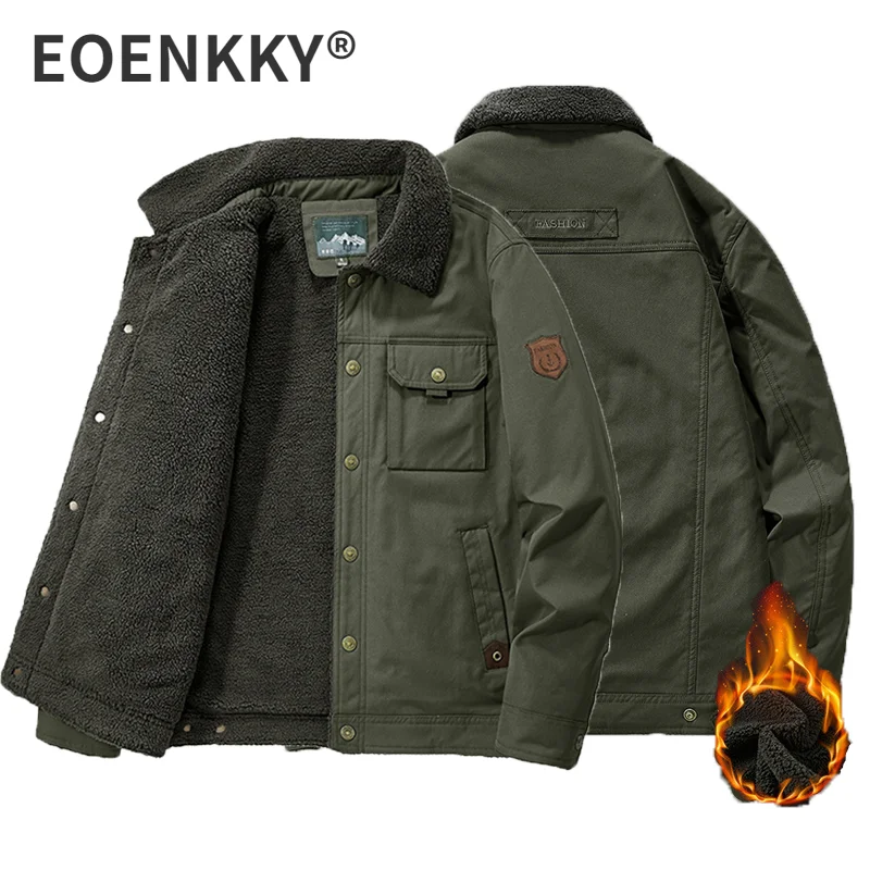 Winter Velvet Warm Outdoor Jacket Corduroy Tactical Hunting Fishing Cold-proof Tooling Jacket Fleece Liner Cotton Buttons Jacket
Winter Velvet Warm Outdoor Jacket Corduroy Tactical Hunting Fishing Cold-proof Tooling Jacket Fleece Liner Cotton Buttons Jacket