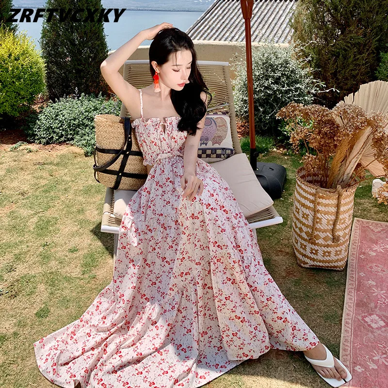 Women's New Party Long Dress Summer Vintage Print Spaghetti Strap Dresses Lady Holiday Fashion Beach Beautiful Sundress Robe
Women's New Party Long Dress Summer Vintage Print Spaghetti Strap Dresses Lady Holiday Fashion Beach Beautiful Sundress Robe