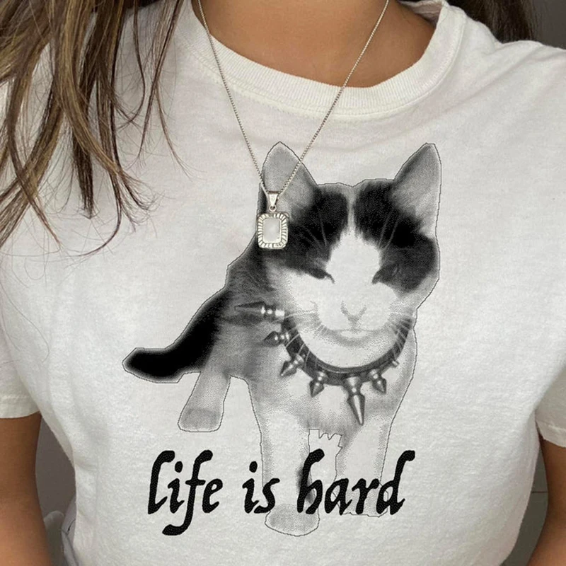 Beautiful Baby Pattern Deprivation Y2k Top 2000s Retro Harajuku Women's T-shirt Short Street Clothing Summer Baby Teeth Girl 
Beautiful Baby Pattern Deprivation Y2k Top 2000s Retro Harajuku Women's T-shirt Short Street Clothing Summer Baby Teeth Girl