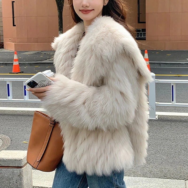 High-Quality Warm Fake Fur Coat Women Thicken Warm Plush Winter Jackets Female Korean Loose Turn Down Collar Women's Jacket 2023
High-Quality Warm Fake Fur Coat Women Thicken Warm Plush Winter Jackets Female Korean Loose Turn Down Collar Women's Jacket 2023