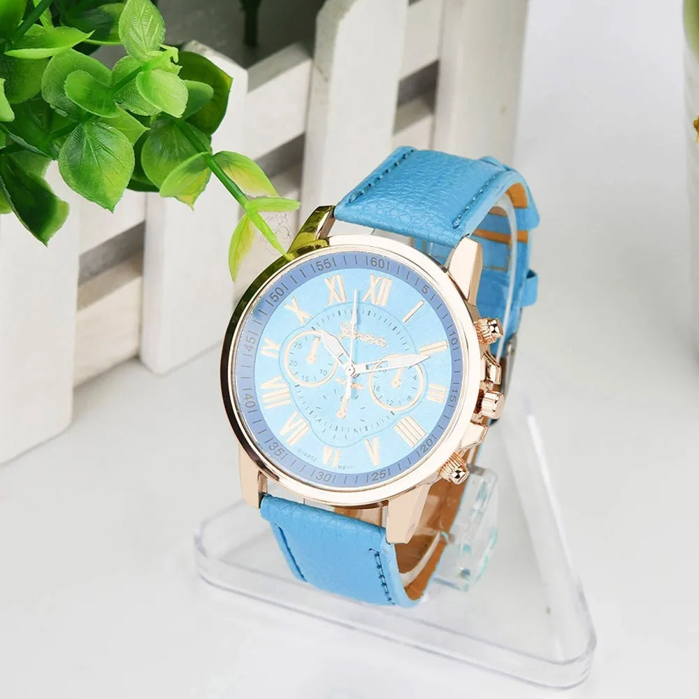 

Ladies Fashion Color Analog Wrist Watch New Luxury Quartz Watch Women Retro Female Watches Leather Belt Clock Montre Femme 2024