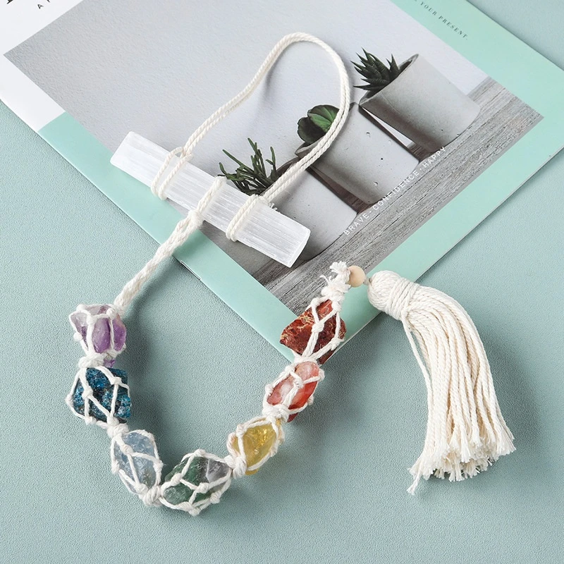 Natural seven color crystal raw stone ore gypsum strip car hanging crystal large particle bare stone handmade woven home pendant
Natural seven color crystal raw stone ore gypsum strip car hanging crystal large particle bare stone handmade woven home pendant