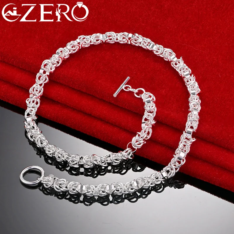 ALIZERO 925 Sterling Silver Charm Circular Ring Chain Necklace For Women Men Fashion Party Jewelry European Trendy Accessories
ALIZERO 925 Sterling Silver Charm Circular Ring Chain Necklace For Women Men Fashion Party Jewelry European Trendy Accessories