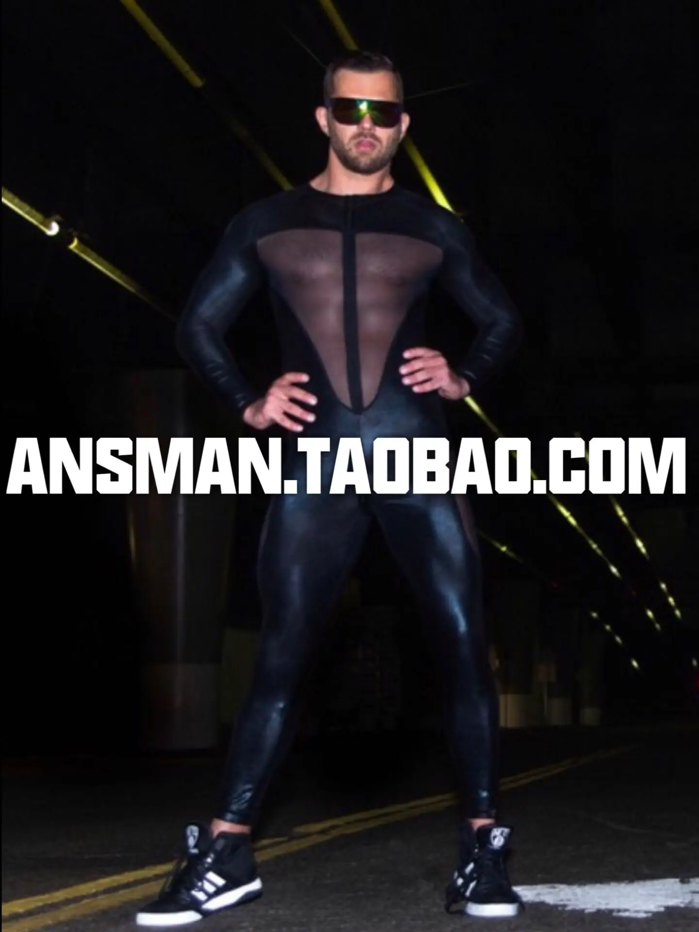 New Summer Black Long Sleeved Mesh See-Through Jumpsuit Bar Nightclub Male Singer DS GOGO Party Costumes WP Men Clothing Outwear 
New Summer Black Long Sleeved Mesh See-Through Jumpsuit Bar Nightclub Male Singer DS GOGO Party Costumes WP Men Clothing Outwear
