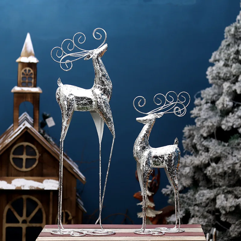 Christmas silver glitter iron deer Christmas elk reindeer mall cabinet decoration Christmas scene atmosphere props decor elk
Christmas silver glitter iron deer Christmas elk reindeer mall cabinet decoration Christmas scene atmosphere props decor elk