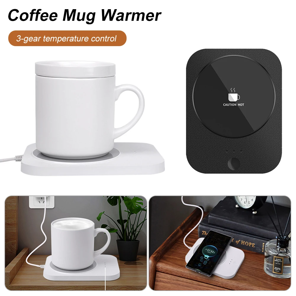Coffee Mug Warmer and Wireless Charger 2 In 1 Coffee Warmer for Desk with Auto Off 3 Temperature Setting Ceramic Mug Included
Coffee Mug Warmer and Wireless Charger 2 In 1 Coffee Warmer for Desk with Auto Off 3 Temperature Setting Ceramic Mug Included