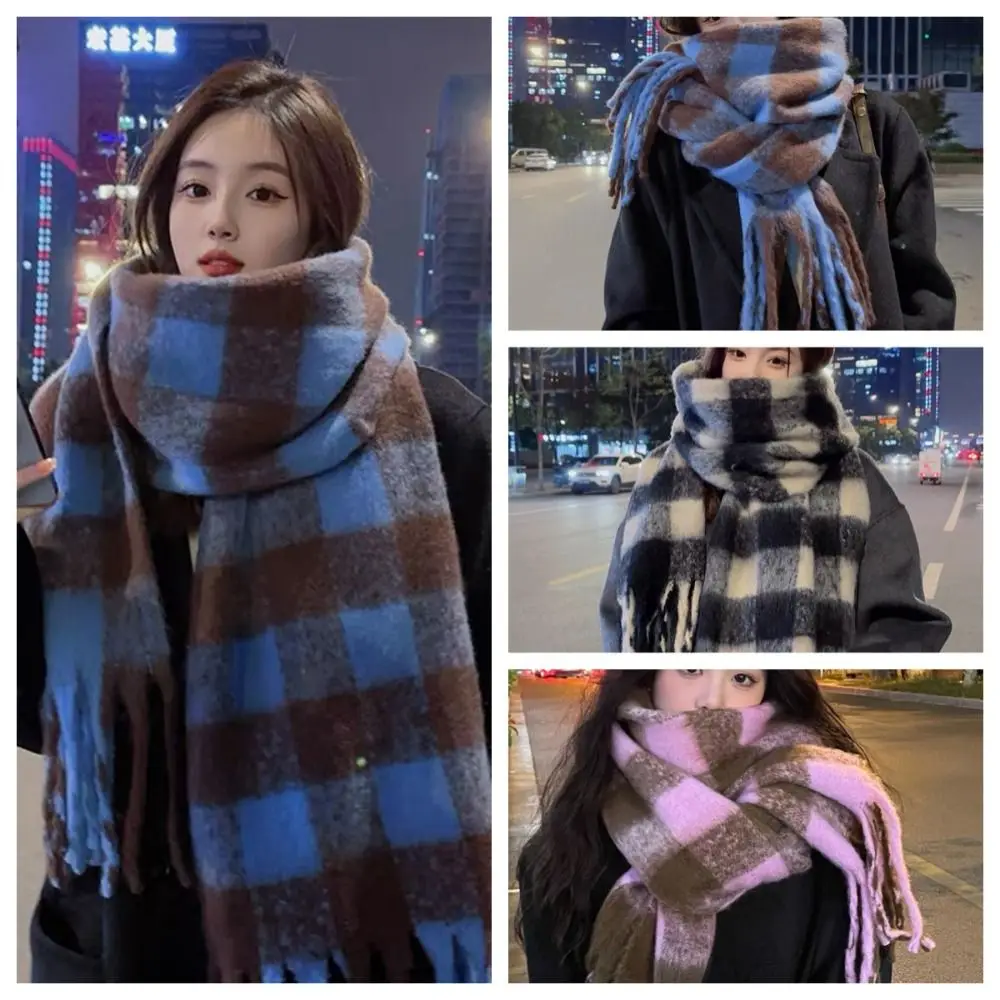 

Кашемировая шаль, клетчатый шарф, Классическая длинная шаль, шерстяные шарфы, теплый шарф, шарф на шею, кашемировые шарфы в Корейском стиле для женщин/мужчин