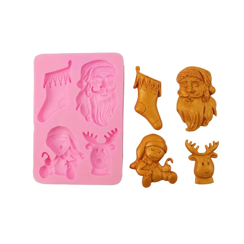 

Christmas Series Molding Silicone Mold Fondant Mousse Cake Chocolate Accessories Dessert Decoration Kitchen Supplies Baking Tool